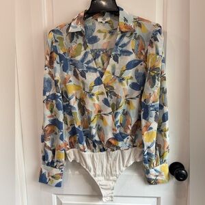 Entro Blue and Yellow Blouse